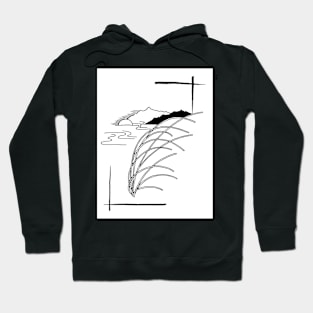 Grass and mountains. Hoodie